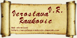 Veroslava Rauković vizit kartica